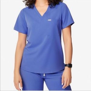 NWT Figs Scrubs Casma Top in Denim Large L Scrub